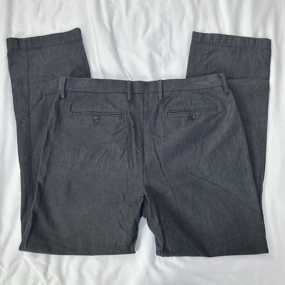 Banana‎ Republic Kentfield Mens Pants Gray/Blue 35x32 Classic Prep Cotton - Picture 6 of 9